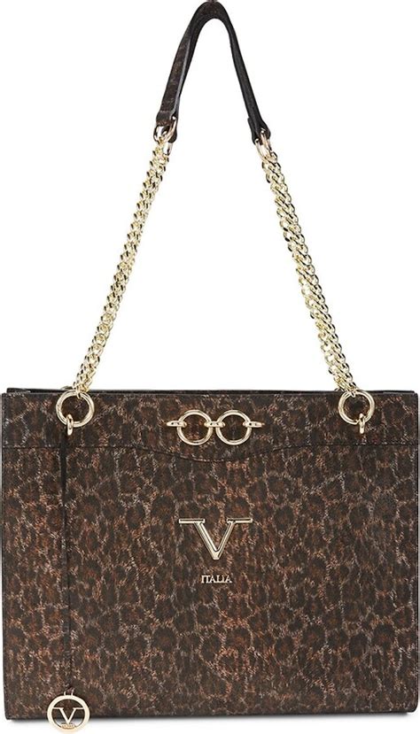 registered trademark of versace 19.69 leather & chain tote|Versace .